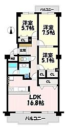 間取図画像 3LDK