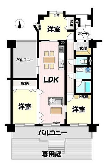 3LDK♪1階、専用庭付き♪