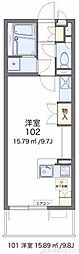 レオネクストBON ワンルームの間取図画像