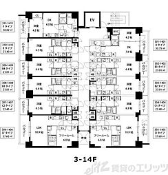 S-RESIDENCEESAKA 1DKの間取図画像