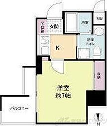 セレニテ梅田ルフレ 1Kの間取図画像