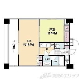 レジディア江坂 1LDKの間取図画像