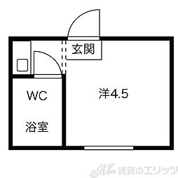 メゾン千里山 ワンルームの間取図画像