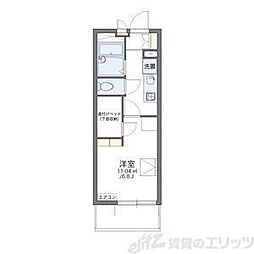レオパレスミント千里 1Kの間取図画像