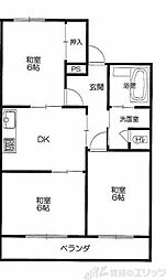 LEGALMAISON津之江1 3DKの間取図画像