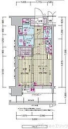 プレサンス東淀川駅前プローシェ 1DKの間取図画像