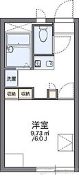 レオパレスマンゲシア 1Kの間取図画像