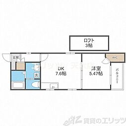 ステラコート 1DKの間取図画像