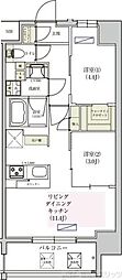 アーバネックス東梅田 2LDKの間取図画像