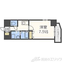 ラドゥセール梅田West 1Kの間取図画像