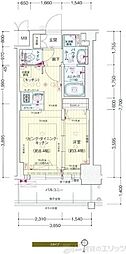 プレサンス新大阪ジェイズ 1LDKの間取図画像