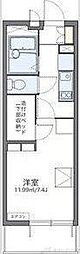 レオパレスLeaf 1Kの間取図画像