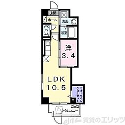 カーサベレタ 1LDKの間取図画像