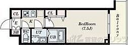 S-RESIDENCETEMMAGRACIS 1Kの間取図画像