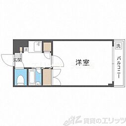 ギャレ豊津 1Kの間取図画像