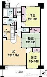 レジディア千里万博公園 3LDKの間取図画像