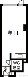 チサン第8新大阪 ワンルームの間取図画像