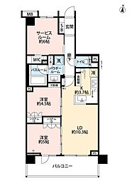 エクセレントシティ新松戸 2SLDKの間取図画像