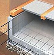 【べた基礎】べた基礎は立ち上がりと底面全体が一体の鉄筋コンクリート造となり、建物荷重を底面全体で地盤に伝えるため、基礎の一部だけが沈む「不同沈下」に対する有効な措置となります。