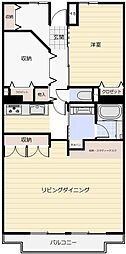 ダイアパレス自治医大3番館 1LDKの間取図画像