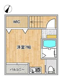 Brezza歌島 ワンルームの間取図画像