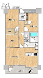 ルネパークオアシス 3LDKの間取図画像