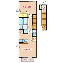 ラッキーセブン1 1LDKの間取図画像