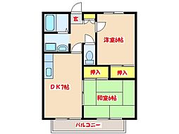コート・チェリー 2DKの間取図画像