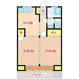 センチュリー21 2Kの間取図画像