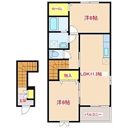 フォレスト月見 2LDKの間取図画像