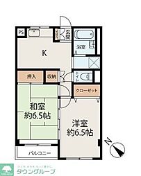 フジミハイツ 2Kの間取図画像
