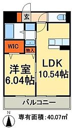 セジュール西新井 1LDKの間取図画像