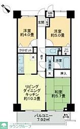 ライオンズマンション草加東 3LDKの間取図画像