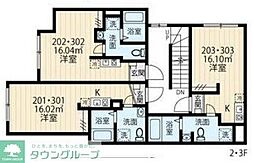 足立区中川1丁目マンション ワンルームの間取図画像