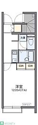 レオネクストプラシードA 1Kの間取図画像