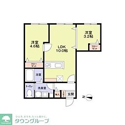 リザーブ北綾瀬 2LDKの間取図画像