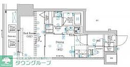 ラフィスタ北綾瀬 1DKの間取図画像