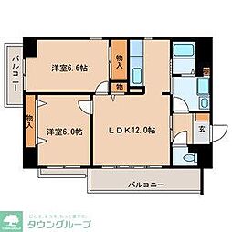 アレグレット千住宿 2LDKの間取図画像
