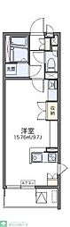 レオネクストアシュ ワンルームの間取図画像