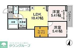 プレシャス2 2LDKの間取図画像