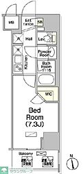 ソライエアイル草加 1Kの間取図画像