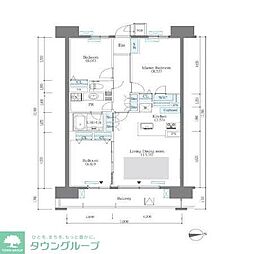 ロイヤルパークス西新井 3LDKの間取図画像