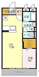 シーガル 1LDKの間取図画像