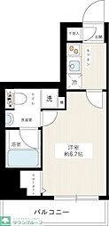 レアライズ綾瀬 1Kの間取図画像