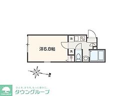 MELLAS北千住 1Kの間取図画像