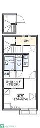 LEONEXTグリーンハイツ3号 1Kの間取図画像