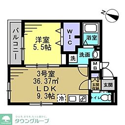 Moderato 1LDKの間取図画像