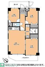 朝日パリオ西新井東館 3LDKの間取図画像