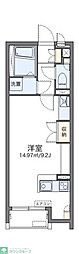 レオネクストシュエットフルール ワンルームの間取図画像