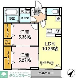 Miwastage2 2LDKの間取図画像
